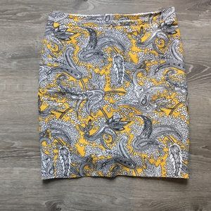 J Crew paisley print skirt